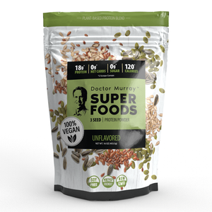 Dr. Murray's, Super Foods, 3 Seed Vegan Protein Powder, Unflavored, 16 oz and 32 oz