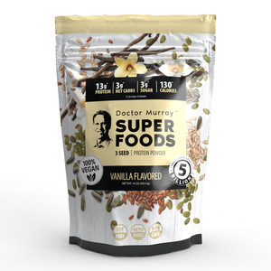 Dr. Murray's, Super Foods, 3 Seed Protein Powder, Vanilla, 16 oz and 32 oz.